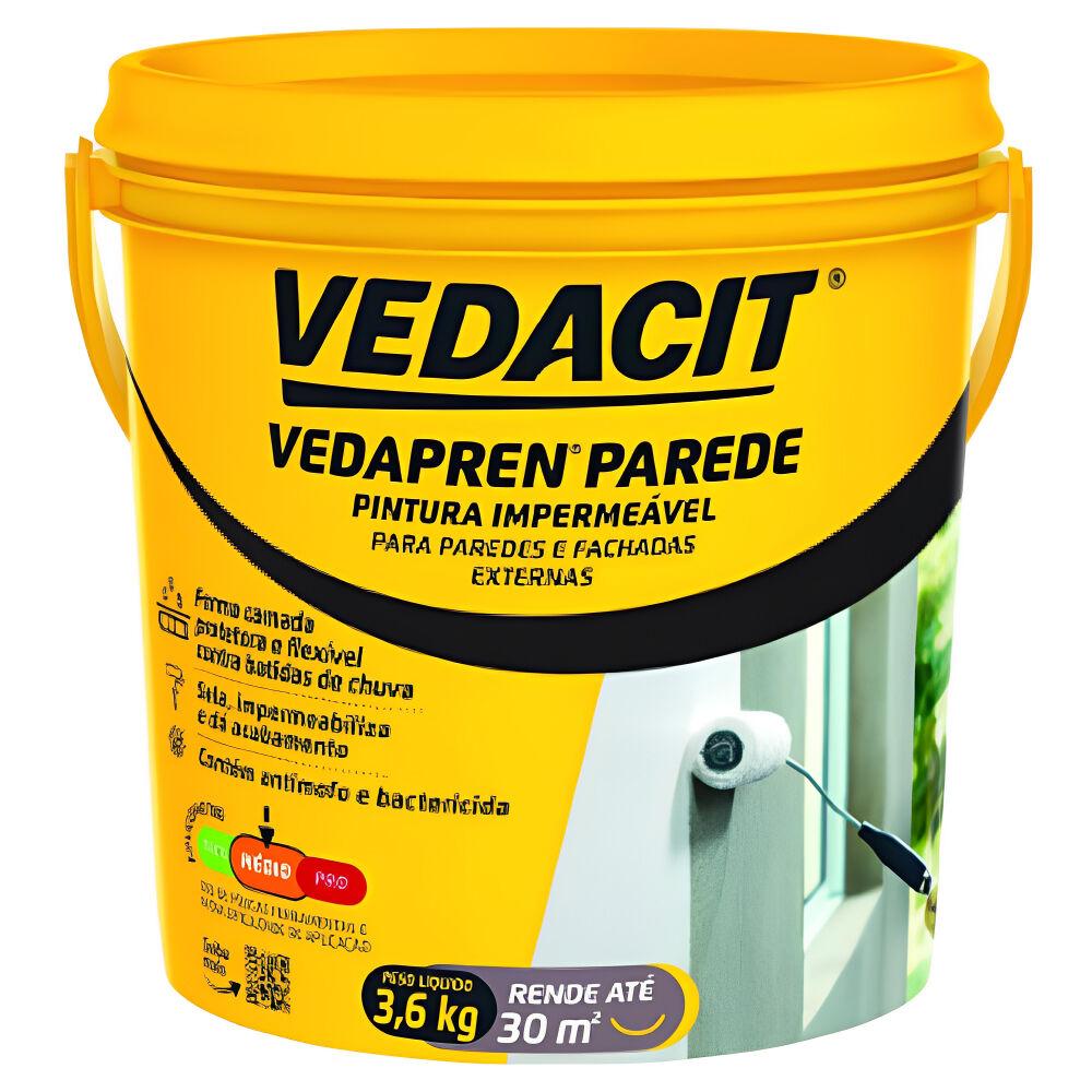 Tinta Impermeabilizante Vedapren Parede 3,6L Vedacit