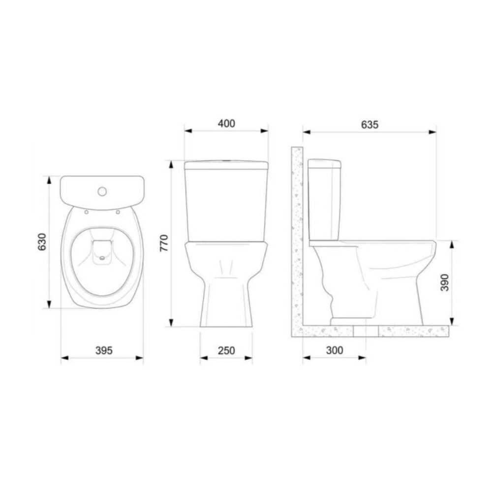 Vaso Sanitário para Caixa Acoplada Thema Plus Branco Incepa