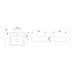 Cuba de Apoio Retangular Platinum P6 45x42cm Branco Incepa