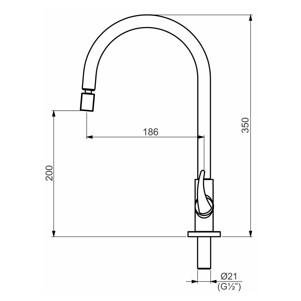 Torneira de Pia para Cozinha Color Strauss Preto Fosco Perflex