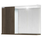 Gabinete Suspenso para Banheiro com Lavatório e Espelheira Bérgamo 63,5cm Castanho A.J. Rorato