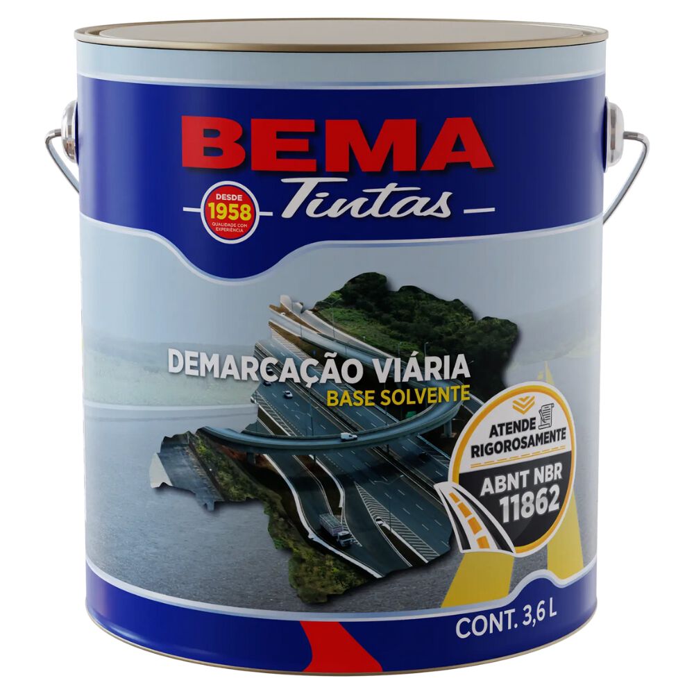 Tinta Acr&iacute;lica para Demarca&ccedil;&atilde;o Vi&aacute;ria Bemavia 3,6L Bema