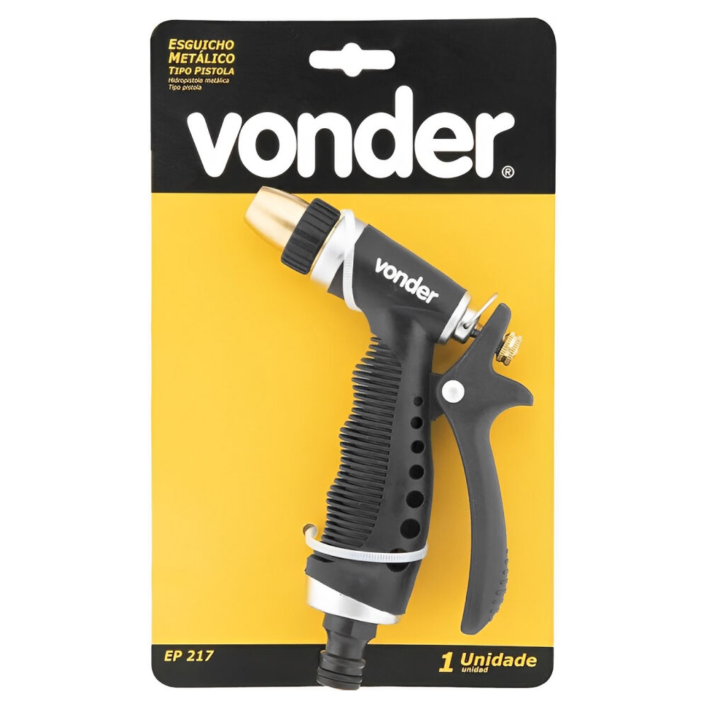 Esguicho Metálico para Jardim Tipo Pistola Vonder