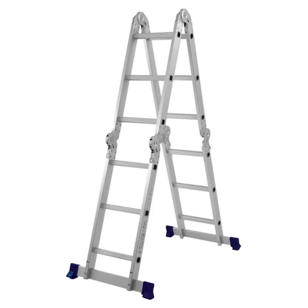Escada Multifuncional 4x3 Alumínio 12 Degraus MOR