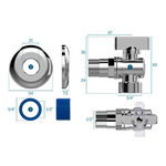 Torneira para Máquina de Lavar e Lava Louças Esfera Cromada Blukit