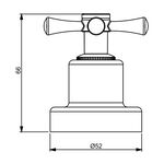 Acabamento de Registro Job para Base Deca 1/2" 3/4" Cromado Perflex