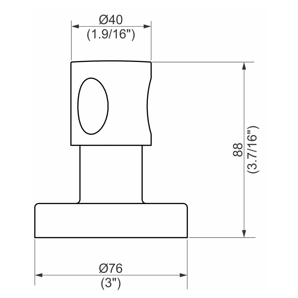 Acabamento Registro Base Fabrimar 1.1/4" e 1.1/2" (Grande) Onda Perflex