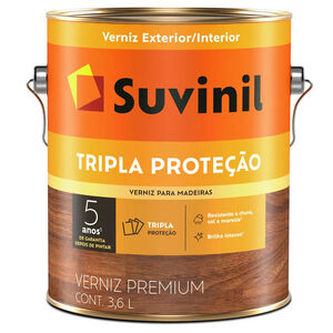 Verniz Triplo Filtro Solar Fosco 3,6L Natural Suvinil Verniz Triplo Filtro Solar Fosco 3,6L Natural Suvinil