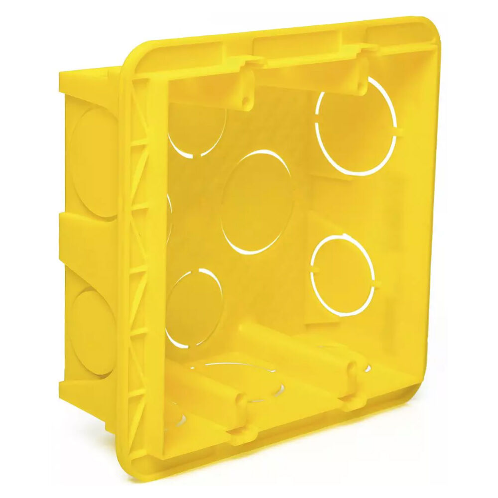 Caixa de Luz PVC de Embutir Pial para Alvenaria 4x4 Amarelo Legrand