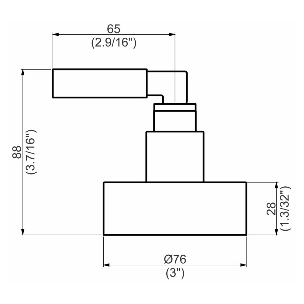 Acabamento Registro Base Docol 1.1/4" e 1.1/2" (Grande) Titânio Futura Perflex