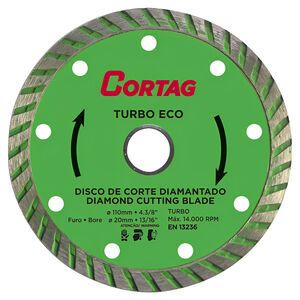 Disco de Corte Diamantado Turbo Eco 110mm Cortag