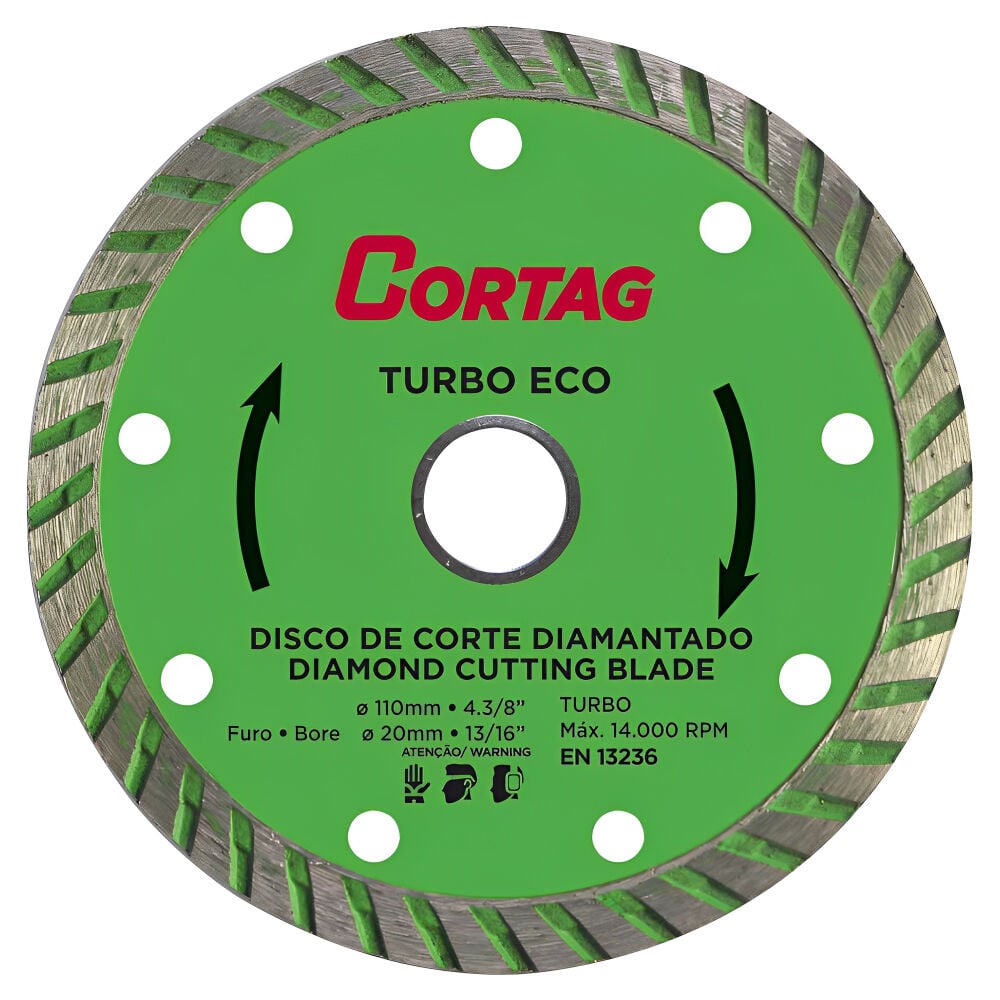 Disco de Corte Diamantado Turbo Eco 110mm Cortag