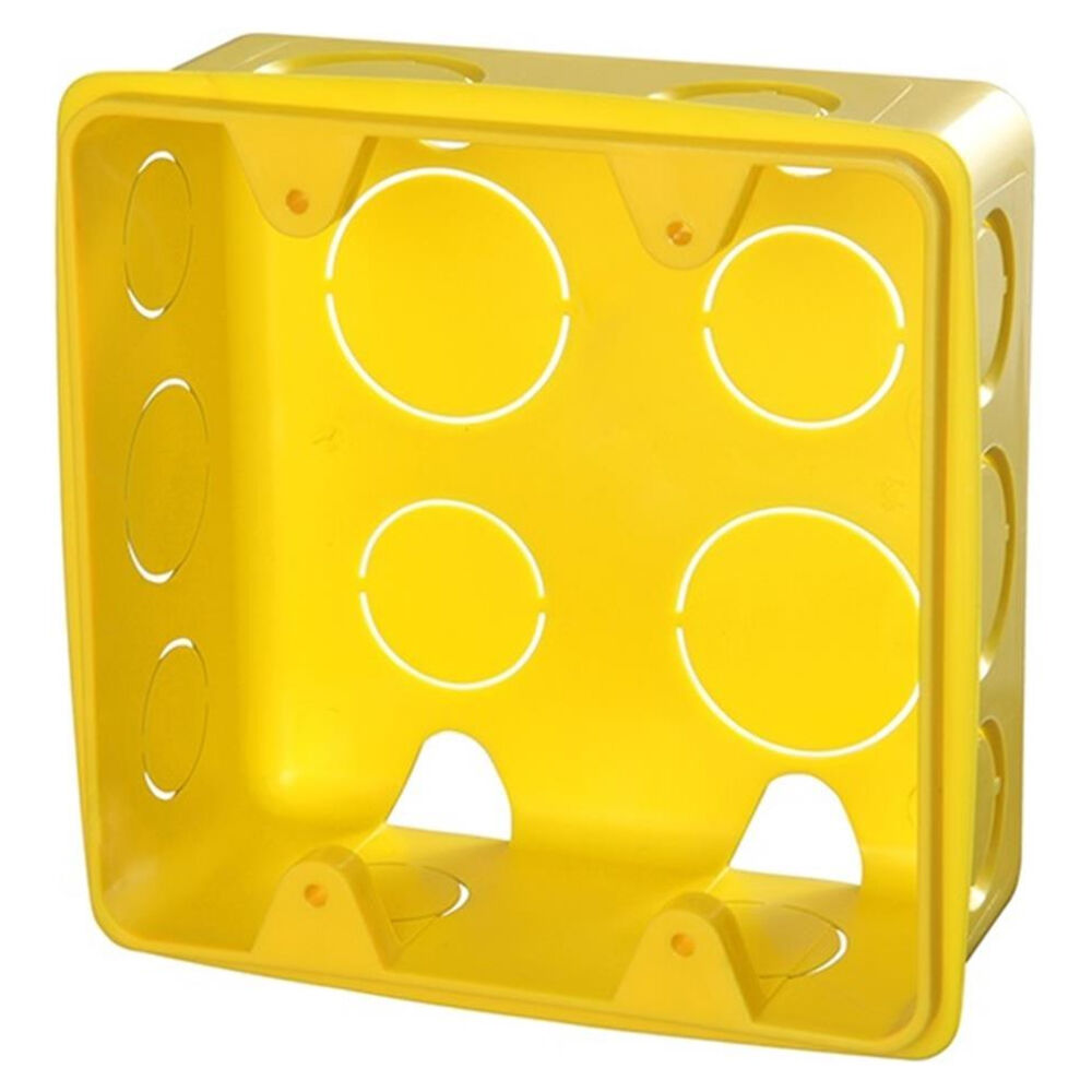 Caixa de Luz para Eletroduto Corrugado Flexível 4x4 Amarelo Krona
