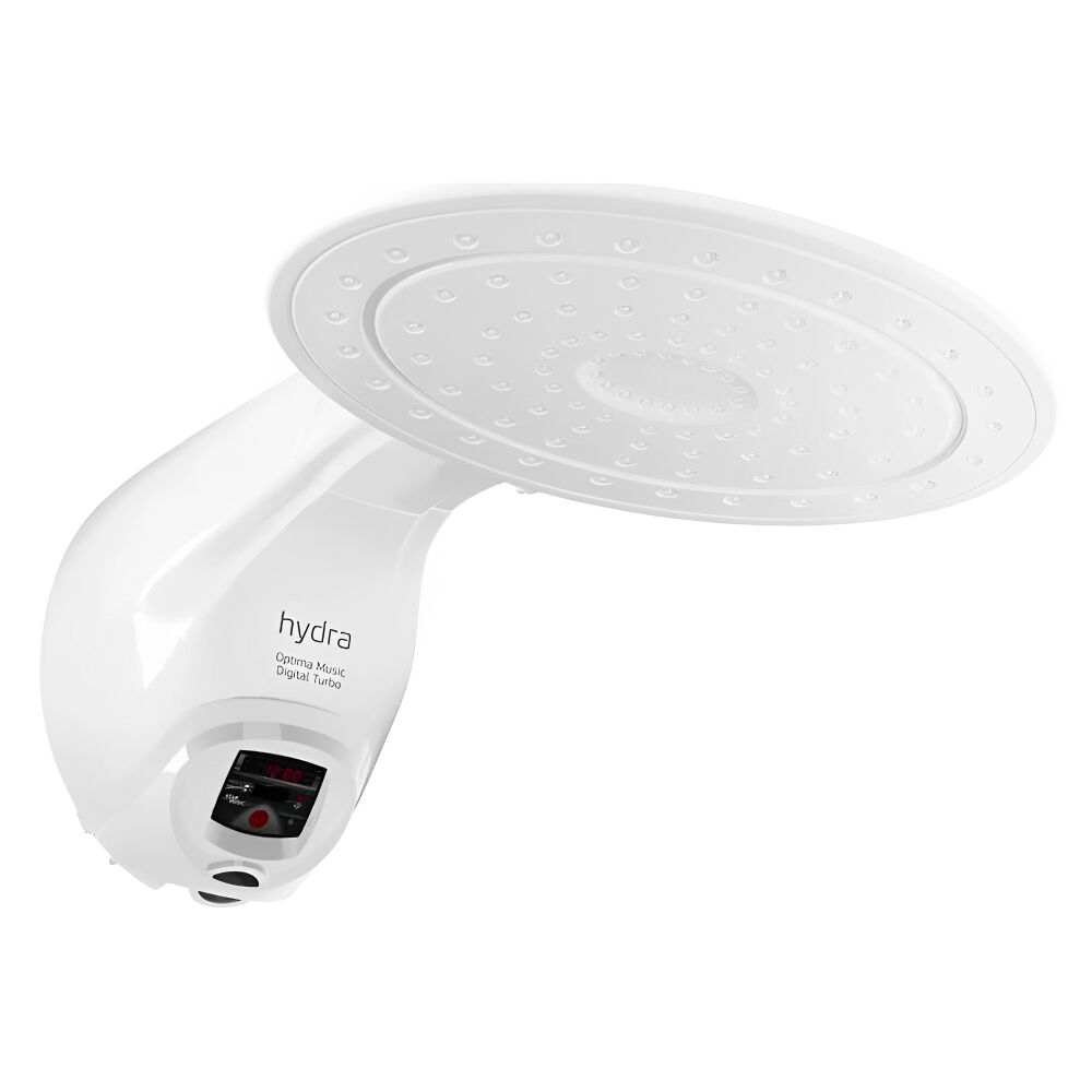 Chuveiro Eletrônico Digital 7700W 220V Optima Music Branco Hydra