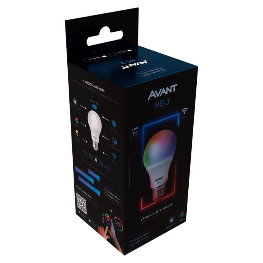 Lâmpada Inteligente LED Smart WI-FI NEO 10W RGB 2700K-6500K Bivolt Avant