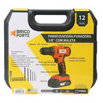 Furadeira e Parafusadeira 12V 3/8" Bivolt com Maleta Brico Forte