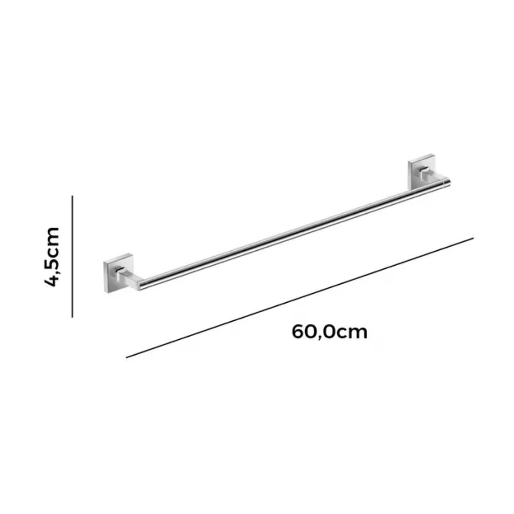 Toalheiro Barra Suite 60cm Cromado Incepa