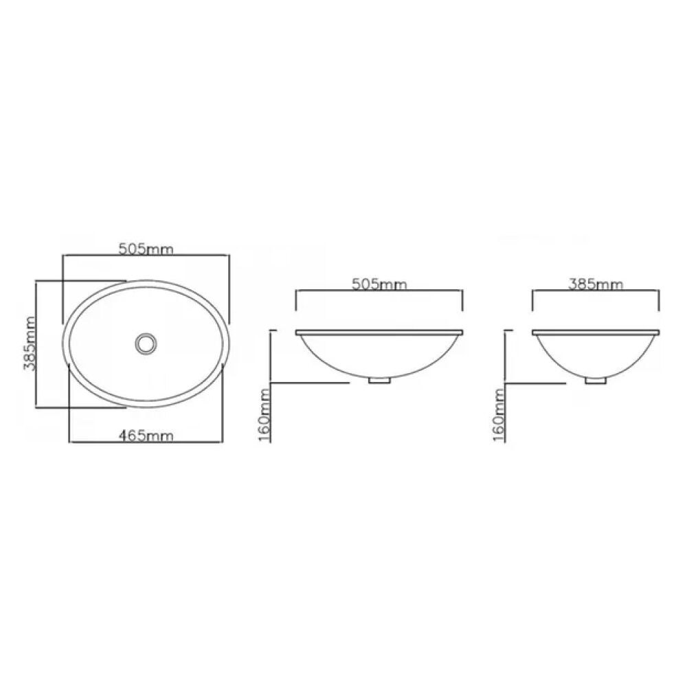 Cuba Oval de Embutir Diva Ônix