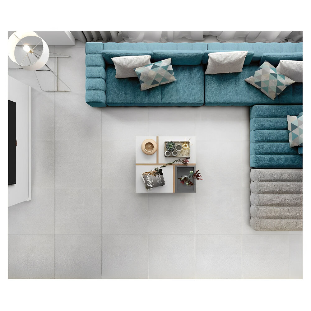 Piso Cerâmico Porcia Cinza 75x75cm - Fioranno