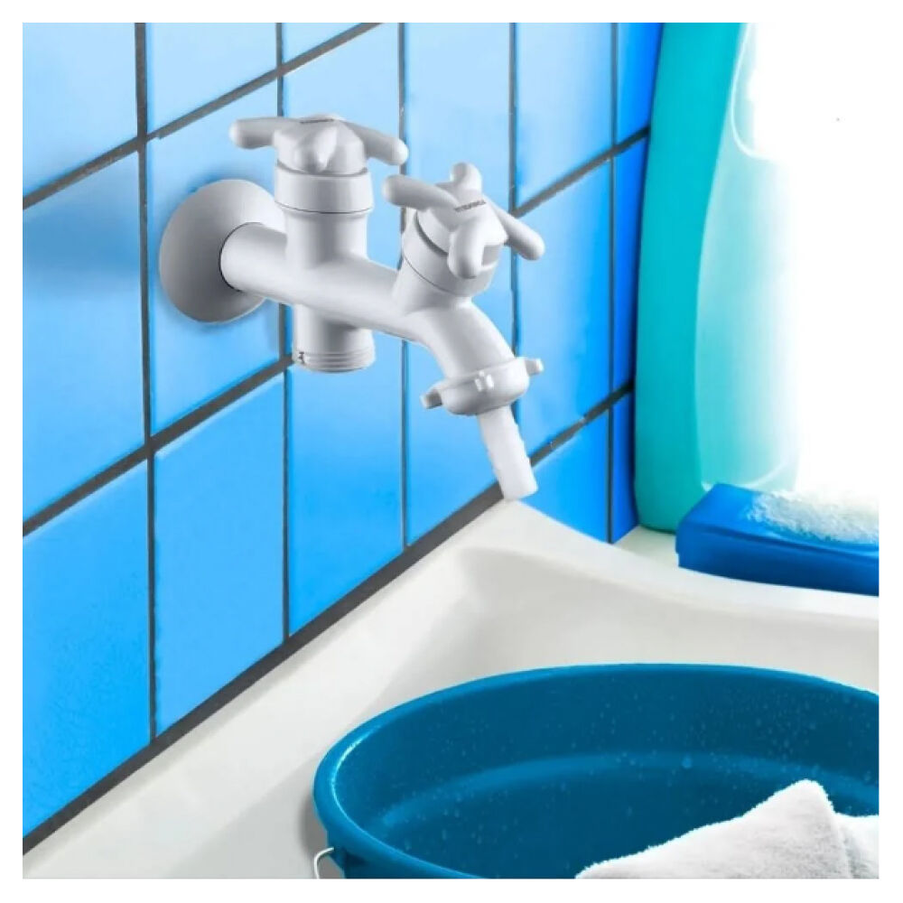 Torneira para Tanque com Saída para Máquina de Lavar Lorenzetti