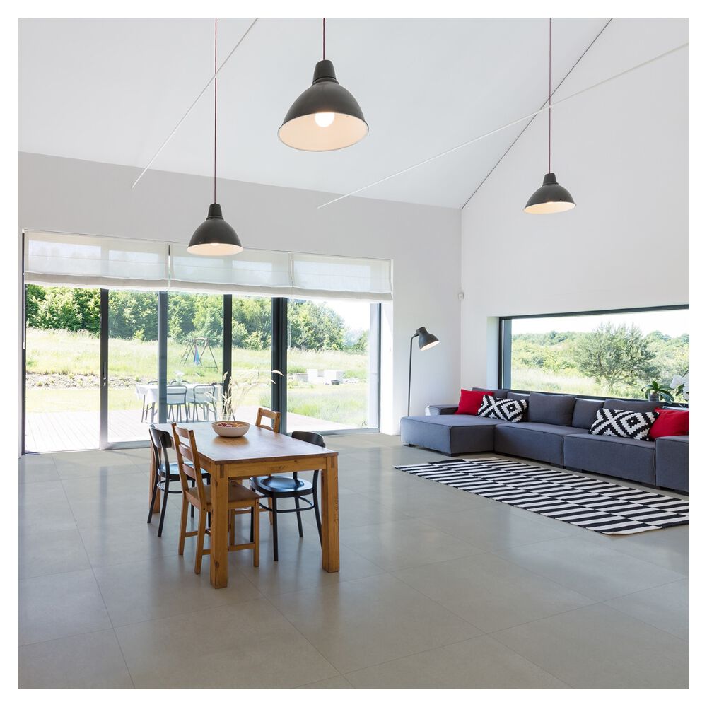 Porcelanato Cimentício Acetinado Borda Retificada 70x70cm Dallas Gray Delta (Caixa com 2,44m²)