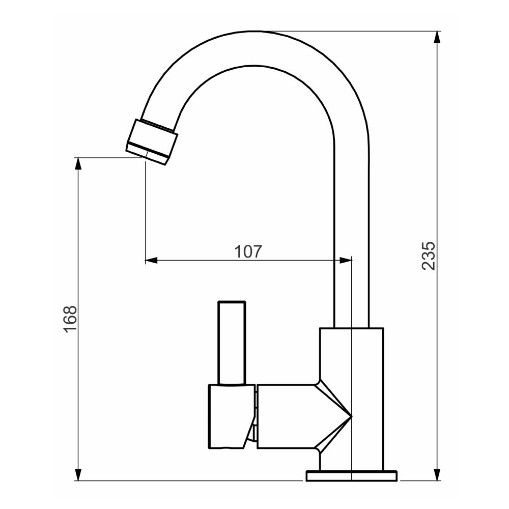 Torneira Misturador Monocomando para Banheiro Mais Perflex