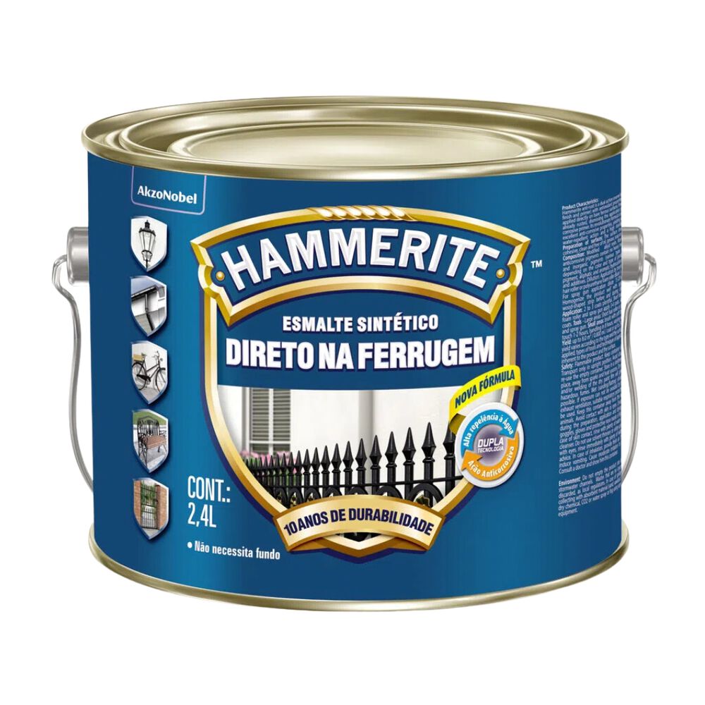 Esmalte Sintético Direto na Ferrugem Brilhante 2,4L Hammerite
