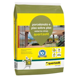 Argamassa Uso Externo Porcelanato e Piso sobre Piso 20kg Cinza Quartzolit