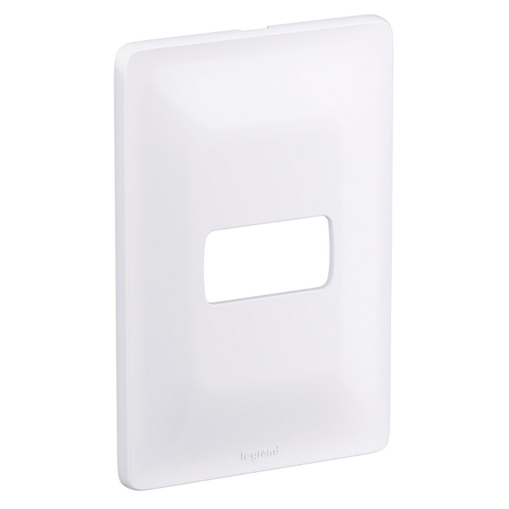 Placa com Suporte 1 Módulo Vertical Zeffia 4x2 Branca Legrand
