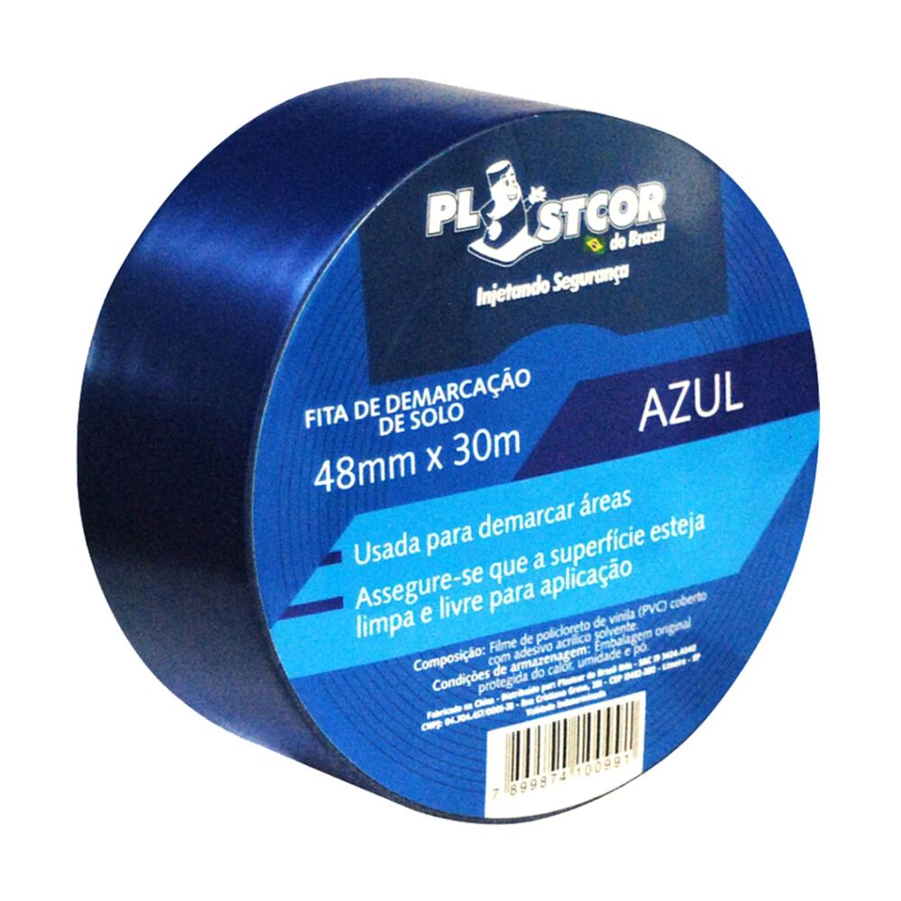 Fita Adesiva de Demarcação para Solo 48mmx30m Plastcor