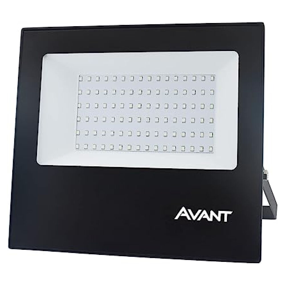 Refletor Led Slim100 3000K 100W Preto Avant