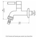 Torneira de Parede para Jardim Slim Perflex