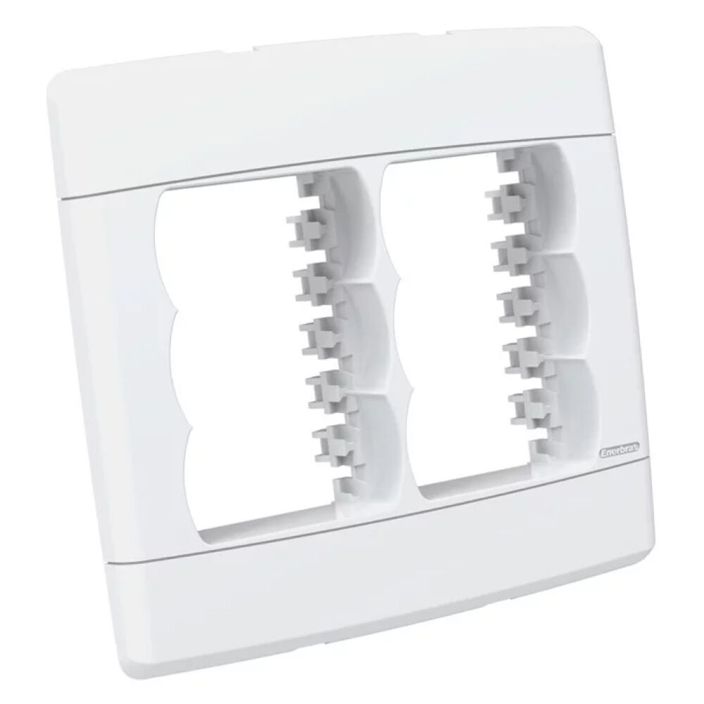 Placa 4x4 para 6 Módulos Branca Neo Sottile Enerbras