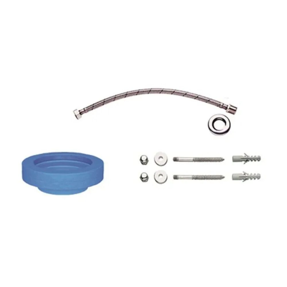 Kit Vaso Sanitário com Caixa Acoplada 3/6L Assento Sanitário e Itens de Instalação Madrid Branco Addra