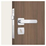Fechadura Stam 823/21 Banheiro Acabamento Cromado - Roseta Quadrada de Aço Inox