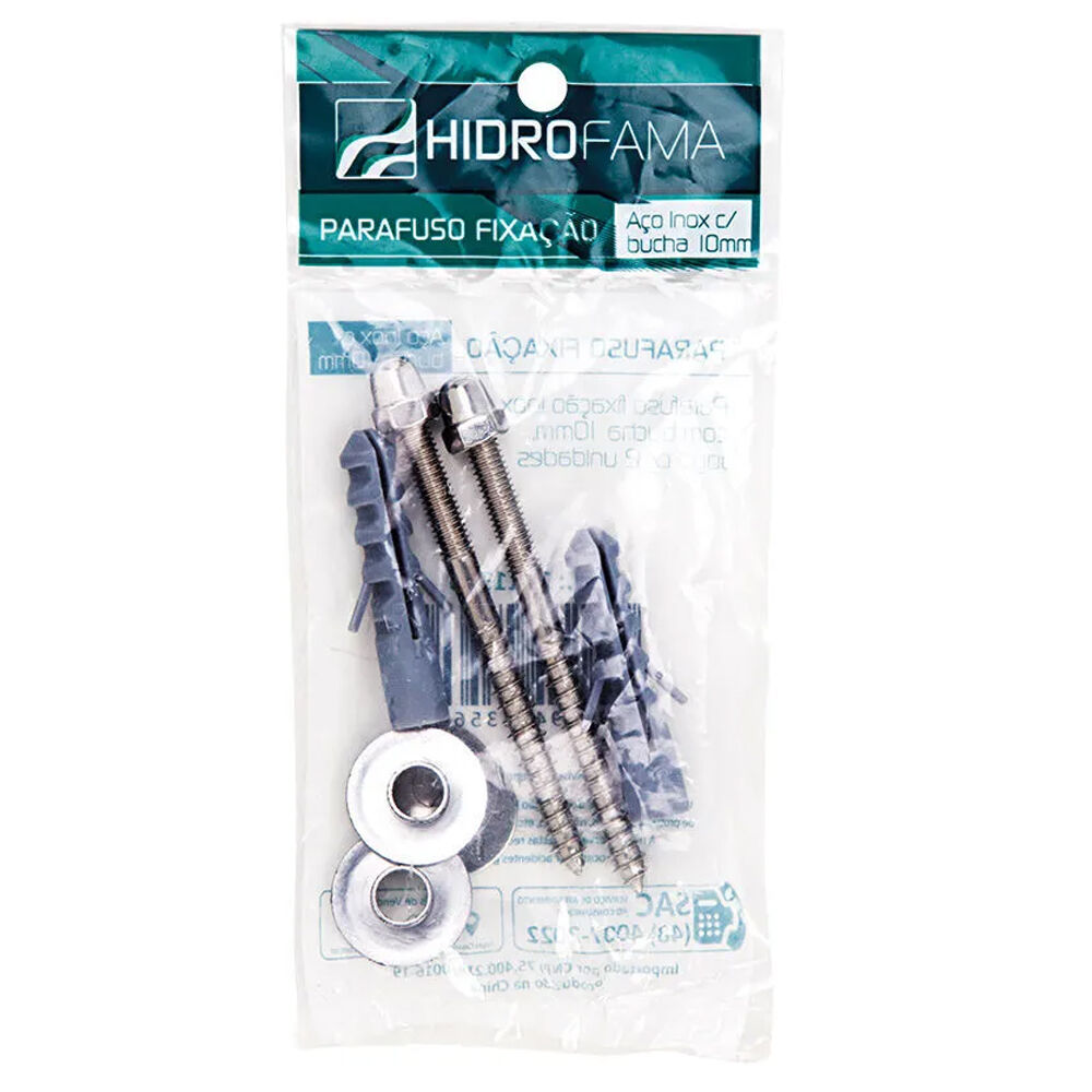 Parafusos de Fixação com Bucha 10mm Hidrofama