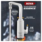 Torneira Elétrica Parede Branca Essence 110V 4600W Lorezentti