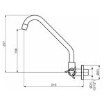 Torneira de Parede para Cozinha Likeflex Perflex