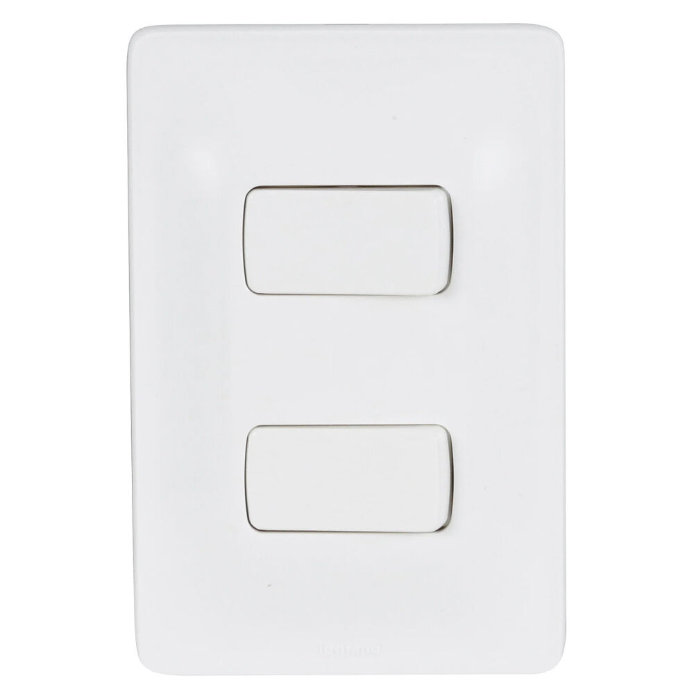 Interruptor Duplo Simples Zeffia 10A/250V Branco Legrand