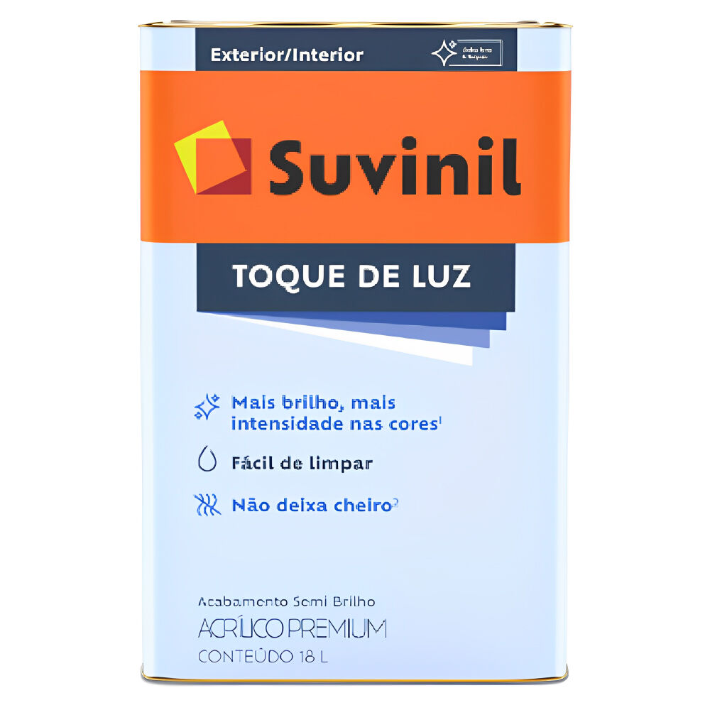 Tinta Acrílica Toque de Luz Premium Semibrilho Branco 18L Suvinil