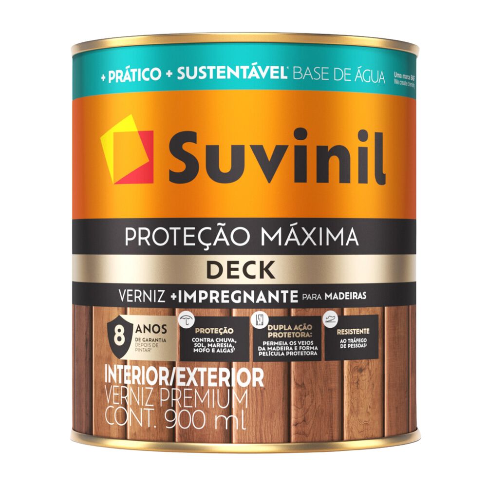 Verniz Acetinado Deck Proteção Máxima 900mL Suvinil