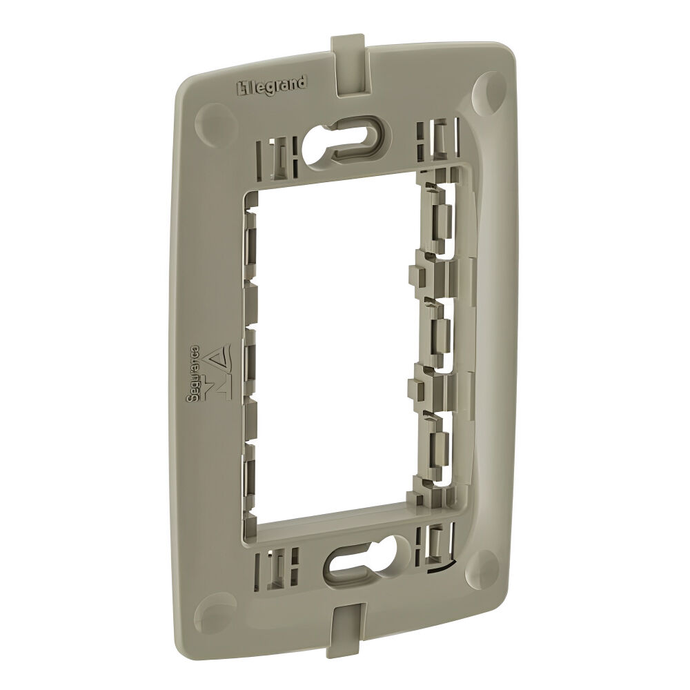 Placa com Suporte 1 Módulo Vertical Zeffia 4x2 Branca Legrand