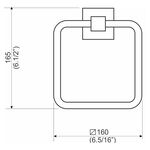 Porta Toalha de Rosto Quadra Perflex