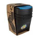 Lixeira com Tampa Andel Antracita 25L Casa&ideia