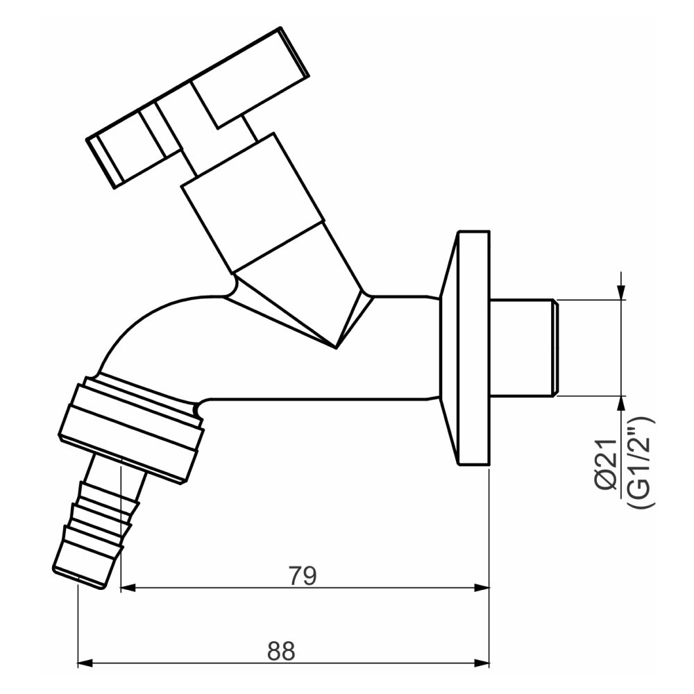 Torneira de Parede para Jardim Única Perflex