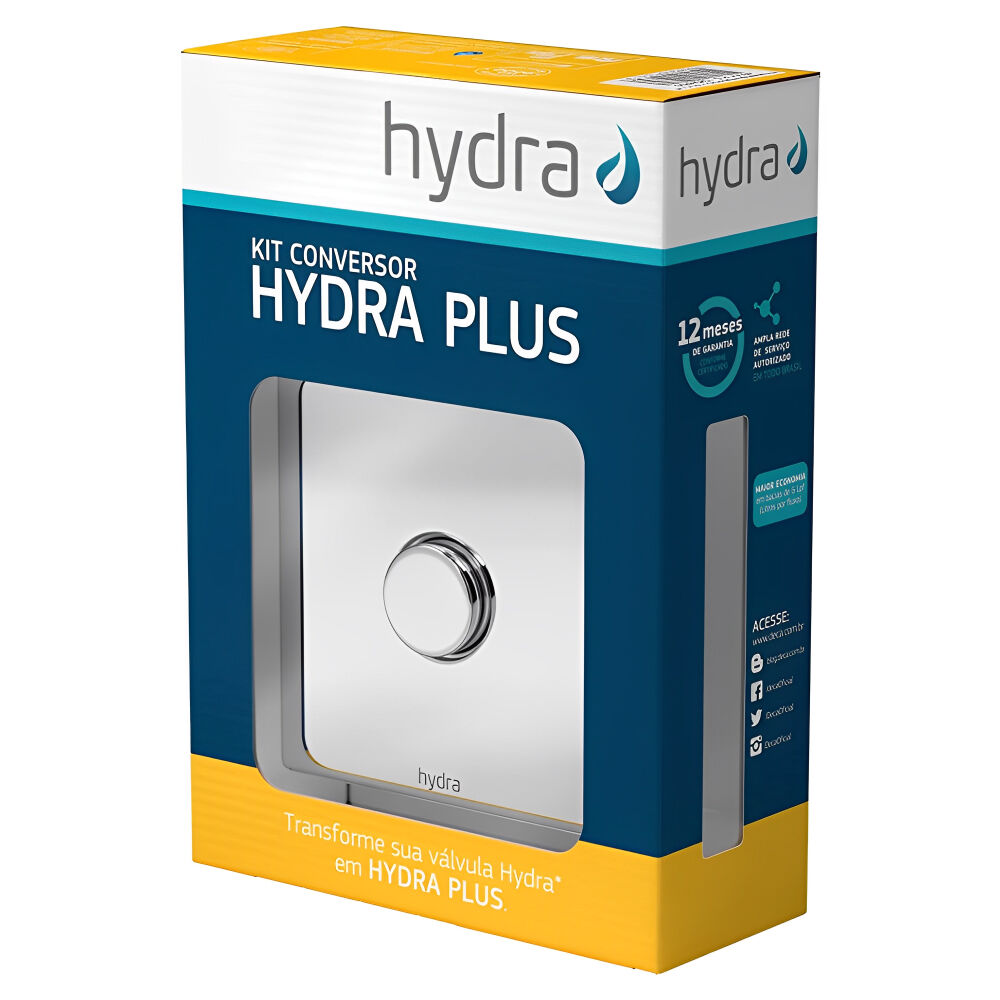 Kit Conversor Hydra Max para Hydra Plus Cromado 1.1/2" e 1.1/4" Deca