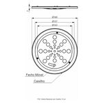 Grelha Redonda com Caixilho 15cm Perflex