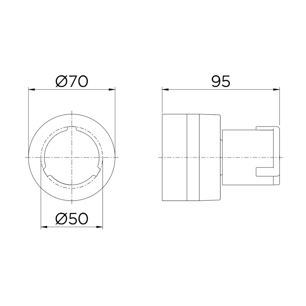 Acabamento para Registro de 1. 1/2" Riva Cromado Docol