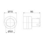Acabamento para Registro de 1. 1/2" Riva Cromado Docol
