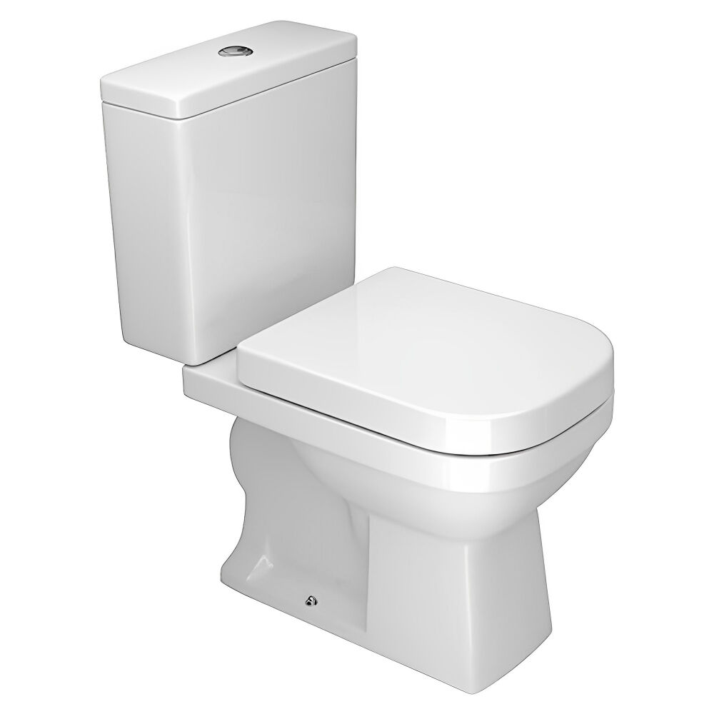 Kit Vaso Sanitário com Caixa Acoplada e Assento Branco Duplo Acionamento 3/6L Saída Vertical Quadra Deca